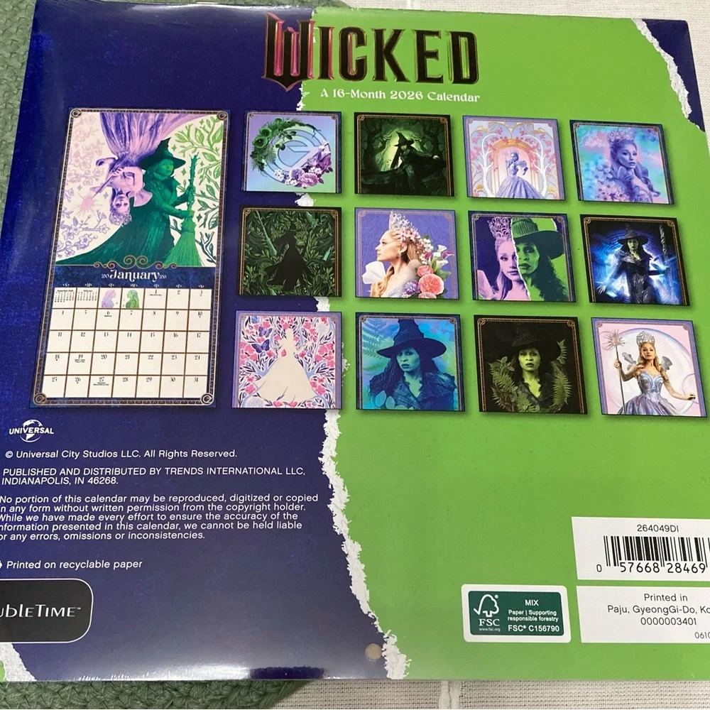 Wicked 2026 16 Month Calendar
